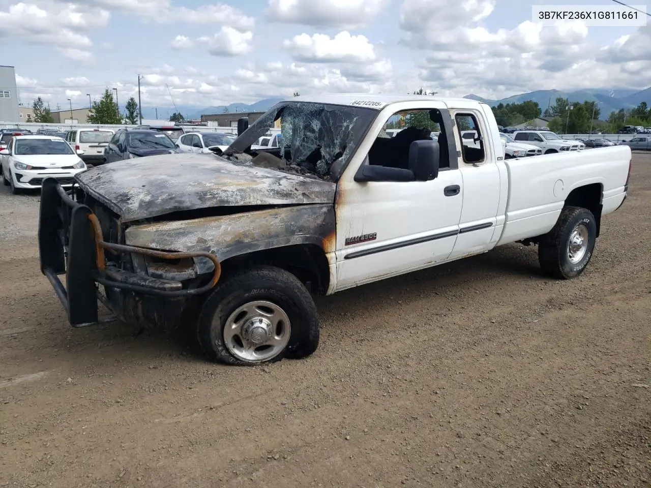 2001 Dodge Ram 2500 VIN: 3B7KF236X1G811661 Lot: 64212205