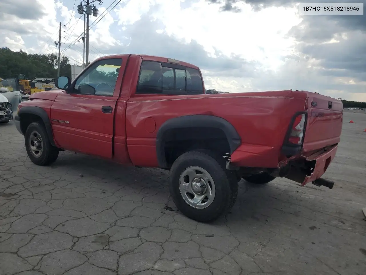 2001 Dodge Ram 1500 VIN: 1B7HC16X51S218946 Lot: 65726535