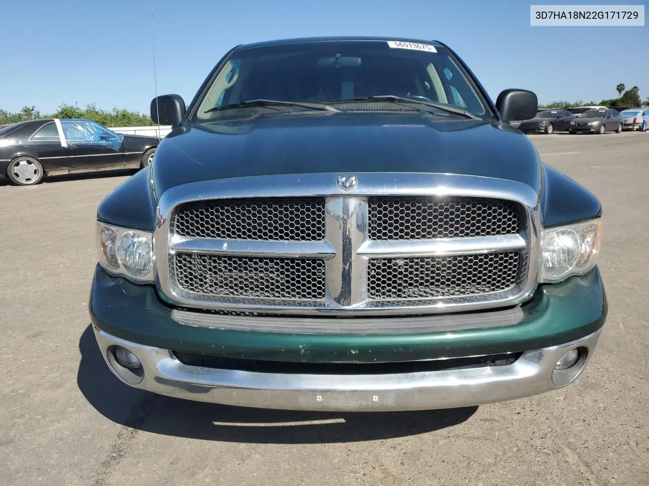 2002 Dodge Ram 1500 VIN: 3D7HA18N22G171729 Lot: 56913675