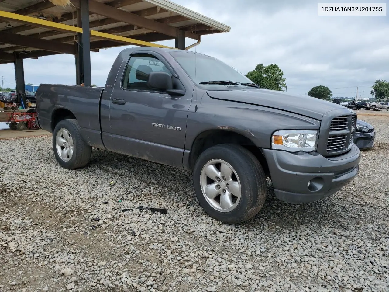 2002 Dodge Ram 1500 VIN: 1D7HA16N32J204755 Lot: 62875035