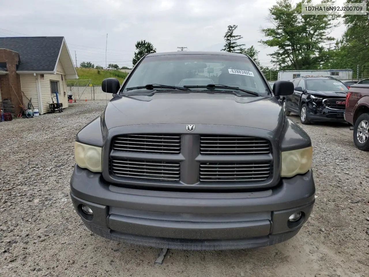 2002 Dodge Ram 1500 VIN: 1D7HA16N92J200709 Lot: 62883405