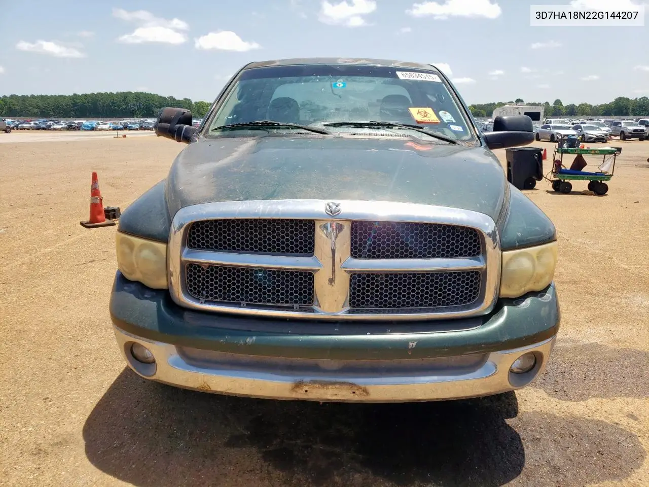 2002 Dodge Ram 1500 VIN: 3D7HA18N22G144207 Lot: 65834515