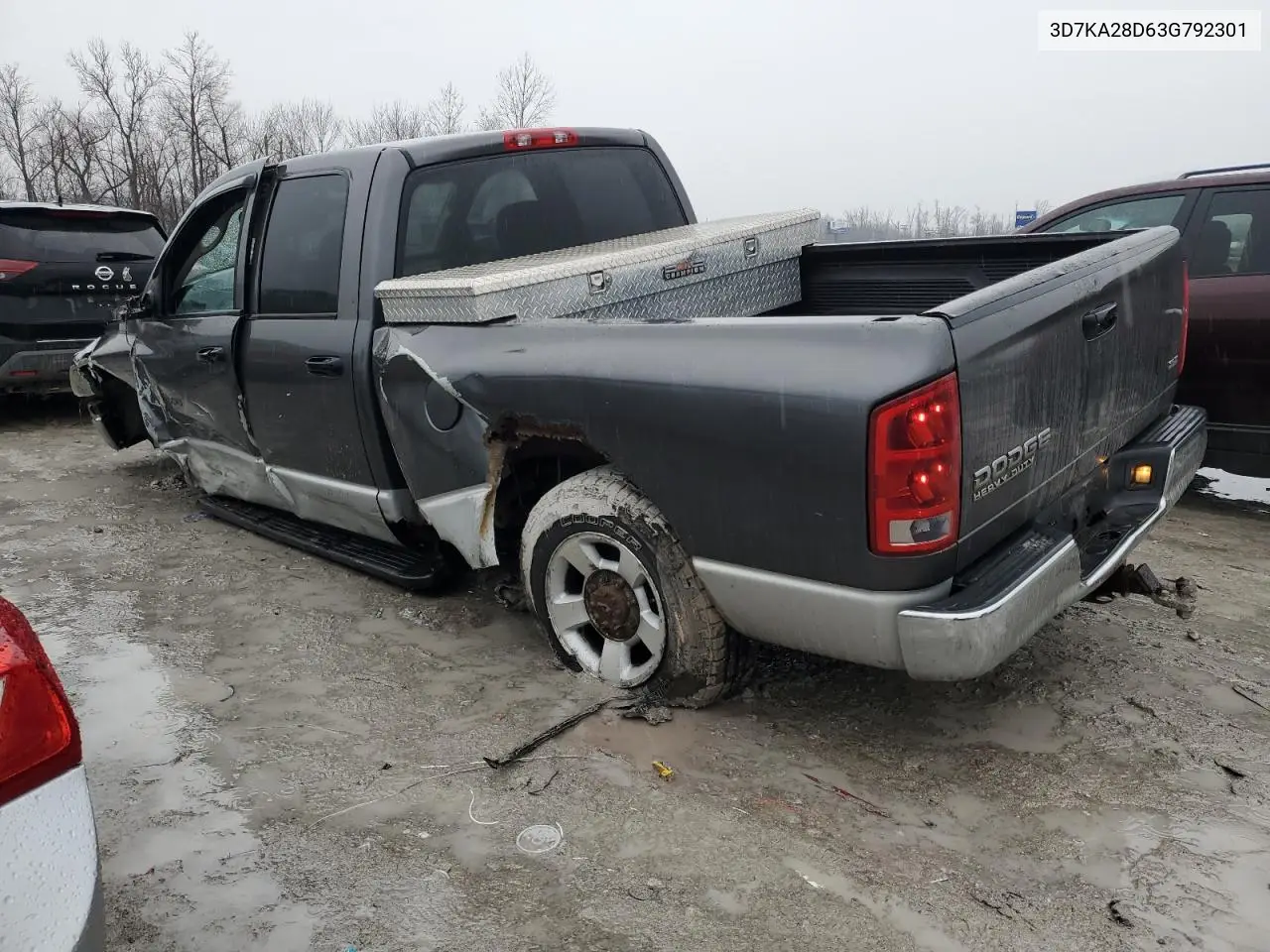 2003 Dodge Ram 2500 St VIN: 3D7KA28D63G792301 Lot: 42328405
