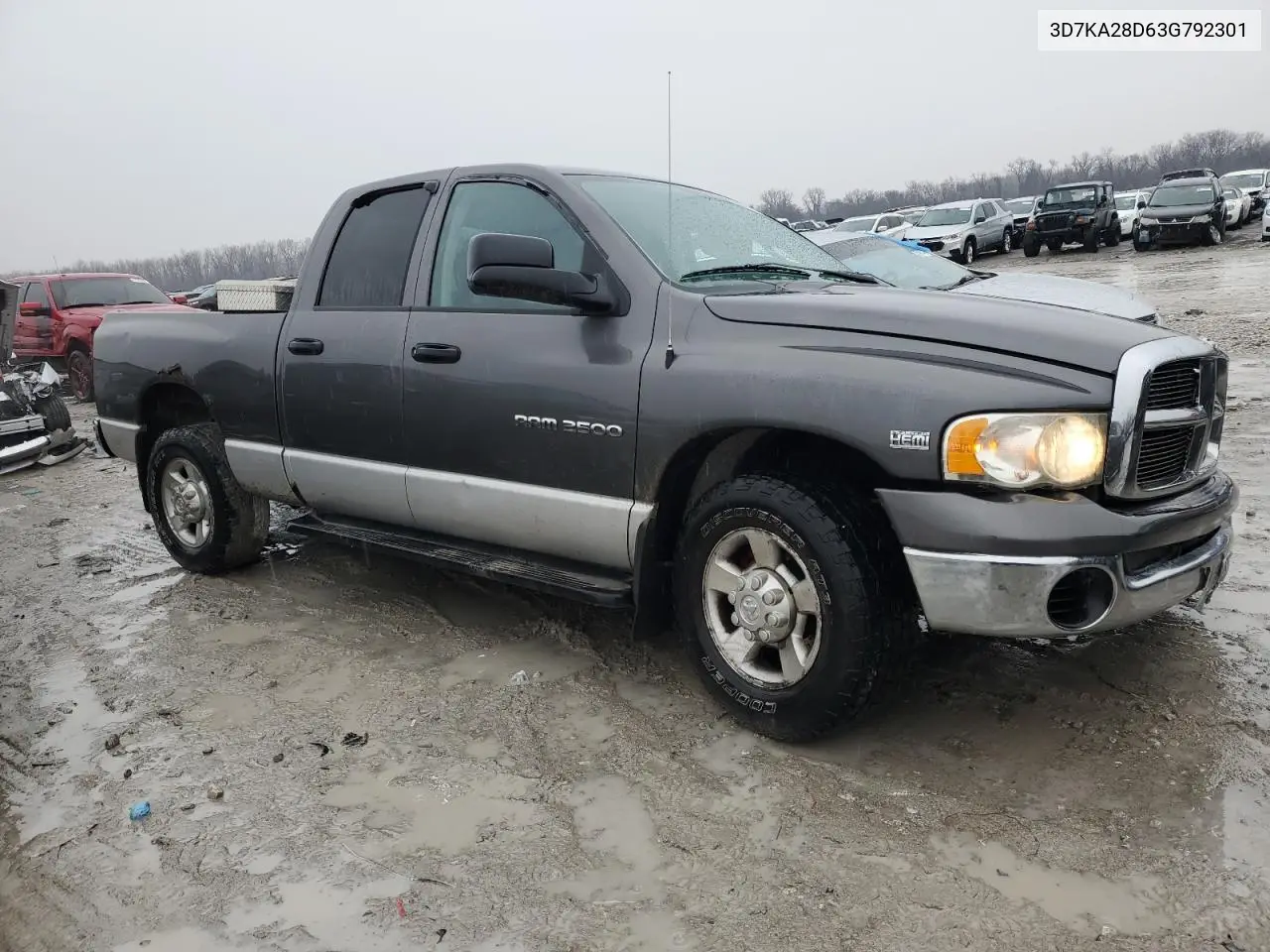2003 Dodge Ram 2500 St VIN: 3D7KA28D63G792301 Lot: 42328405