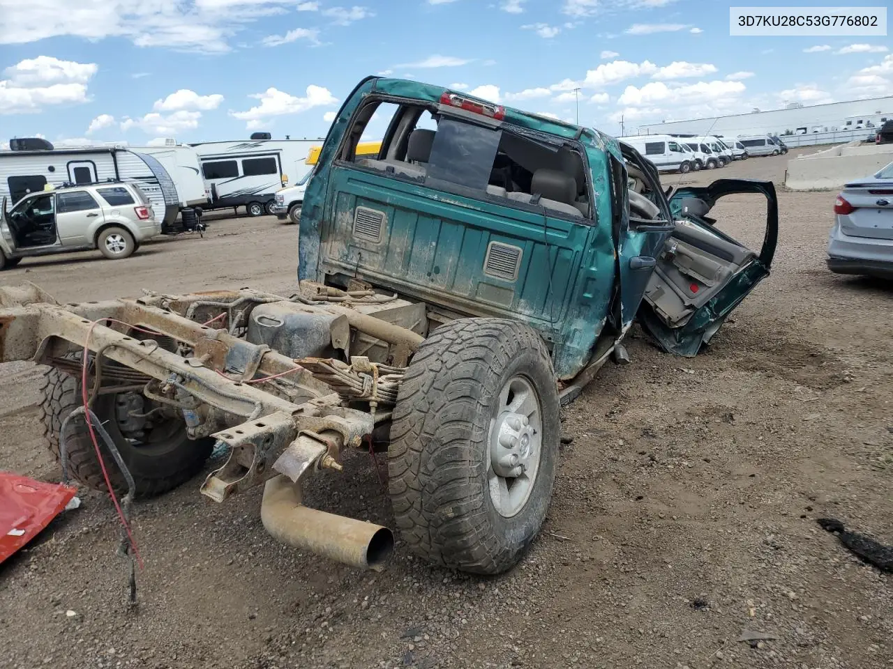 2003 Dodge Ram 2500 St VIN: 3D7KU28C53G776802 Lot: 55662195