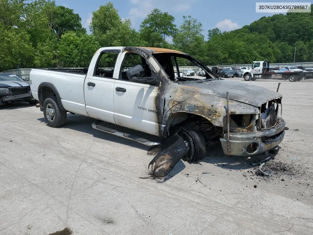 2003 Dodge Ram 2500 St VIN: 3D7KU28C43G789587 Lot: 59521905