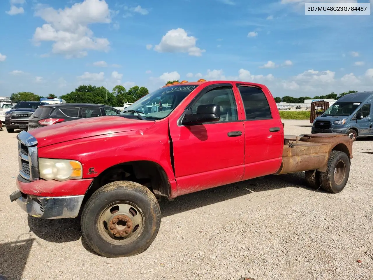 2003 Dodge Ram 3500 St VIN: 3D7MU48C23G784487 Lot: 62850805