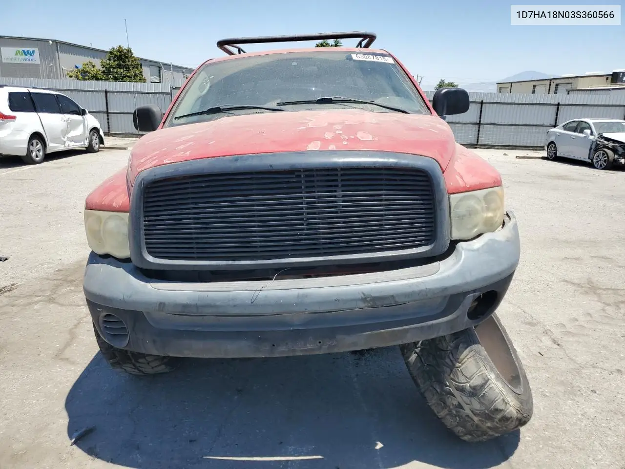 2003 Dodge Ram 1500 St VIN: 1D7HA18N03S360566 Lot: 63087815