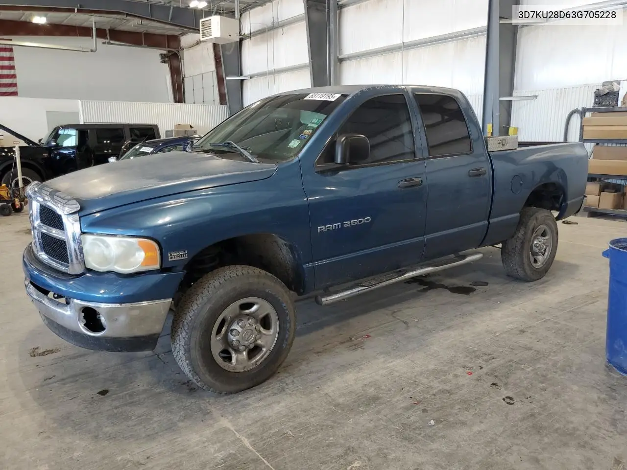 2003 Dodge Ram 2500 St VIN: 3D7KU28D63G705228 Lot: 63119195
