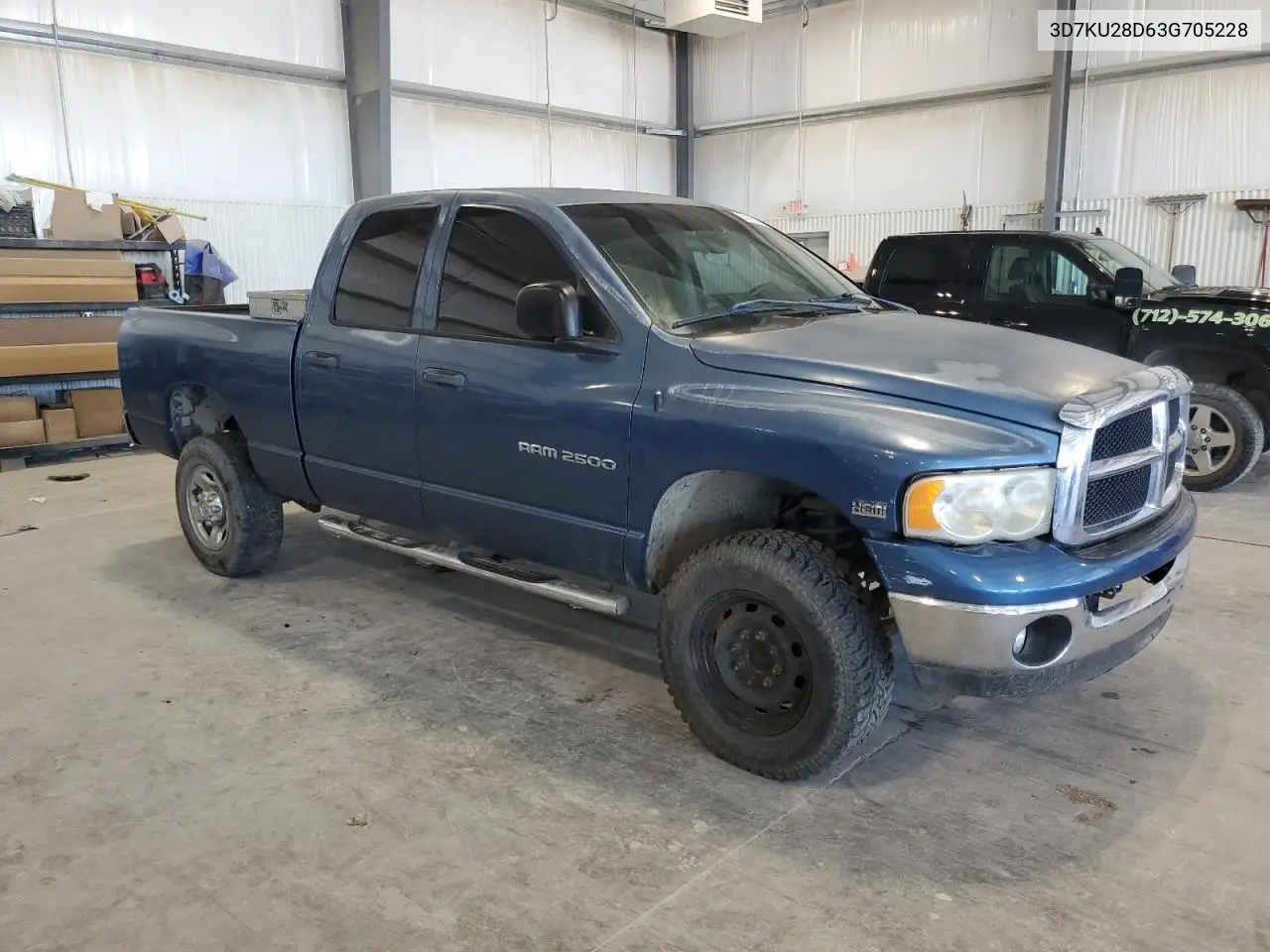 2003 Dodge Ram 2500 St VIN: 3D7KU28D63G705228 Lot: 63119195