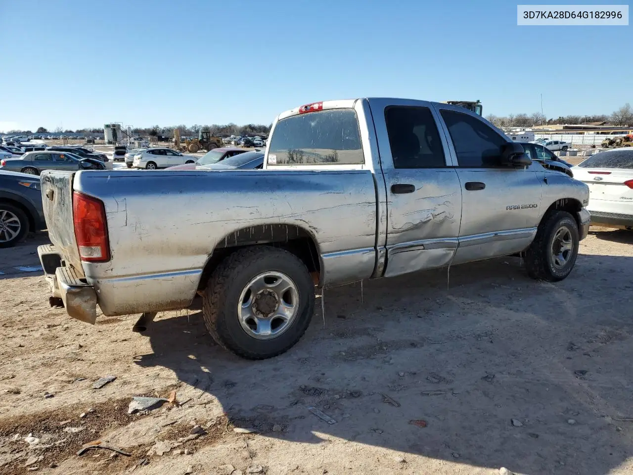 2004 Dodge Ram 2500 St VIN: 3D7KA28D64G182996 Lot: 51732575