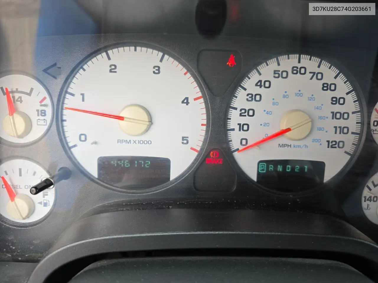 2004 Dodge Ram 2500 St VIN: 3D7KU28C74G203661 Lot: 63525875