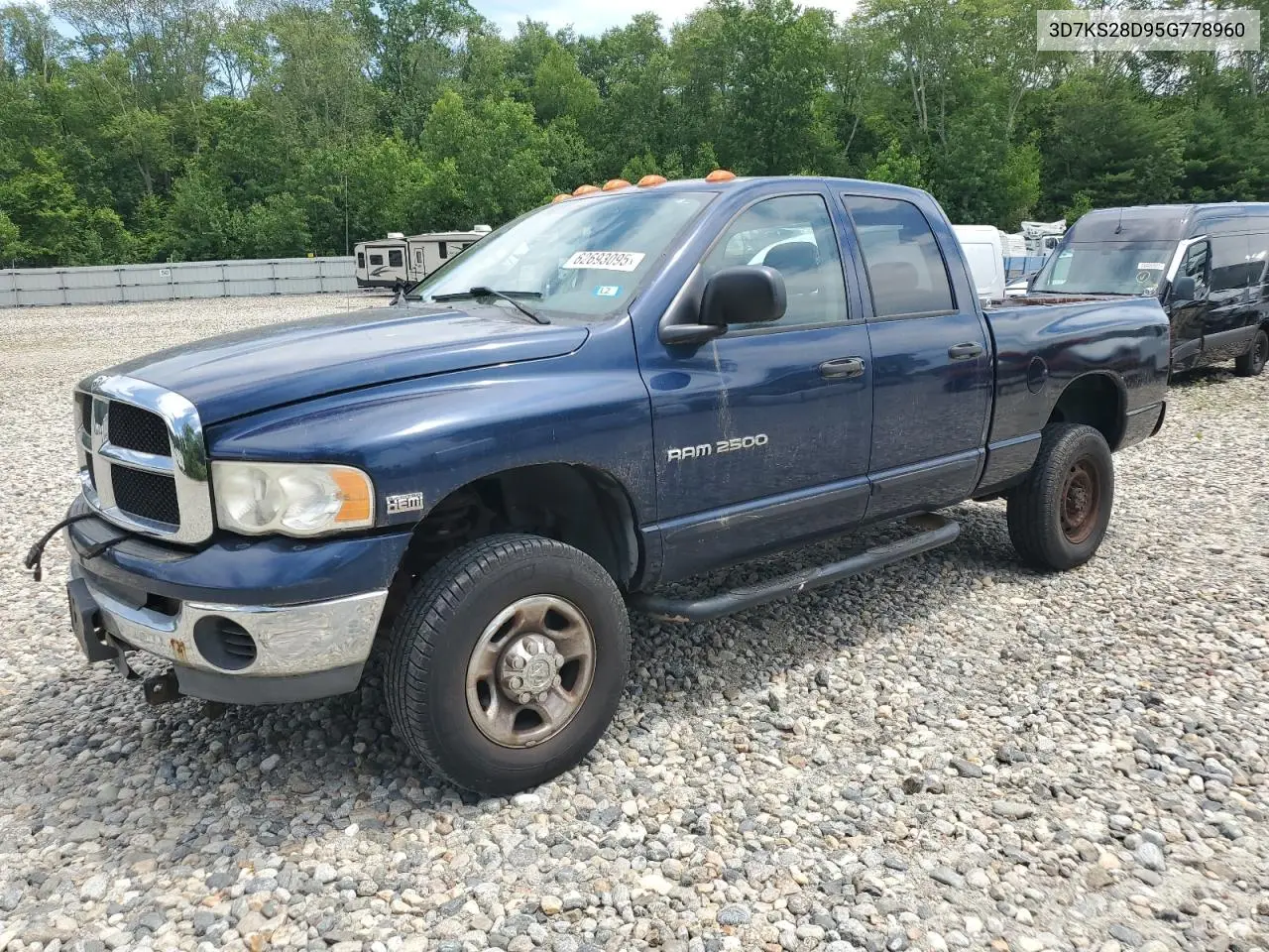 2005 Dodge Ram 2500 St VIN: 3D7KS28D95G778960 Lot: 62693095