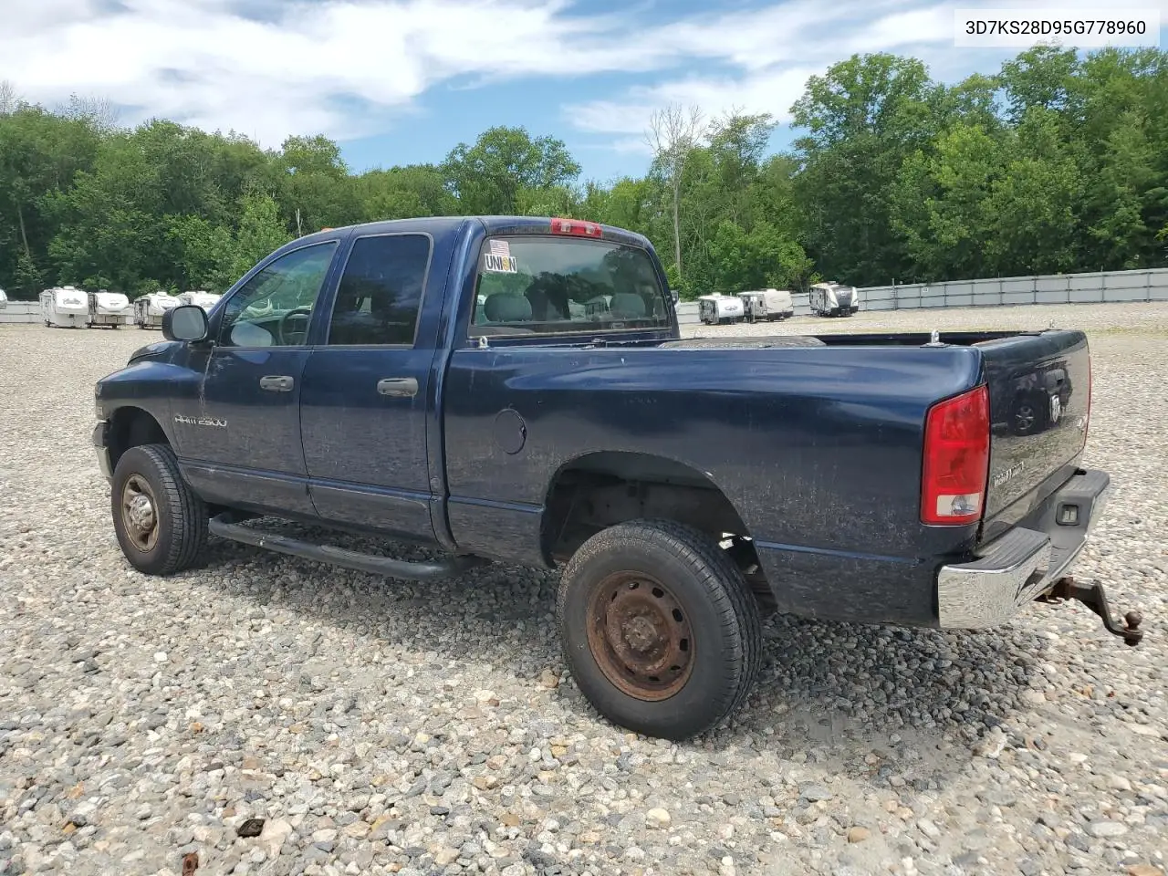 2005 Dodge Ram 2500 St VIN: 3D7KS28D95G778960 Lot: 62693095