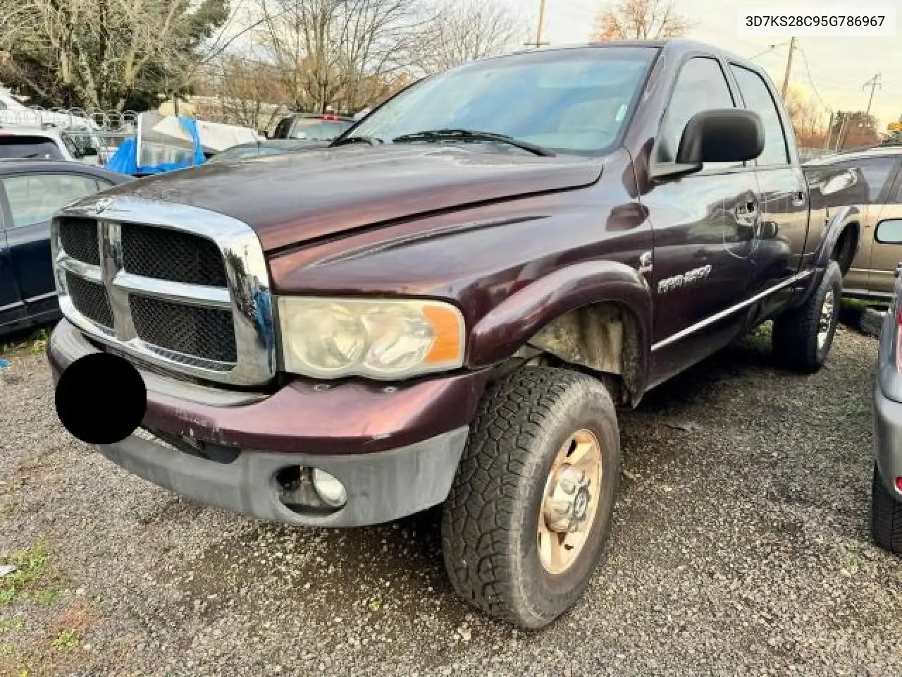 2005 Dodge Ram 2500 St VIN: 3D7KS28C95G786967 Lot: 63129255