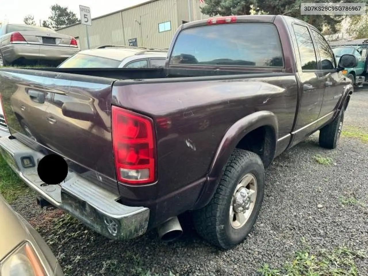 2005 Dodge Ram 2500 St VIN: 3D7KS28C95G786967 Lot: 63129255
