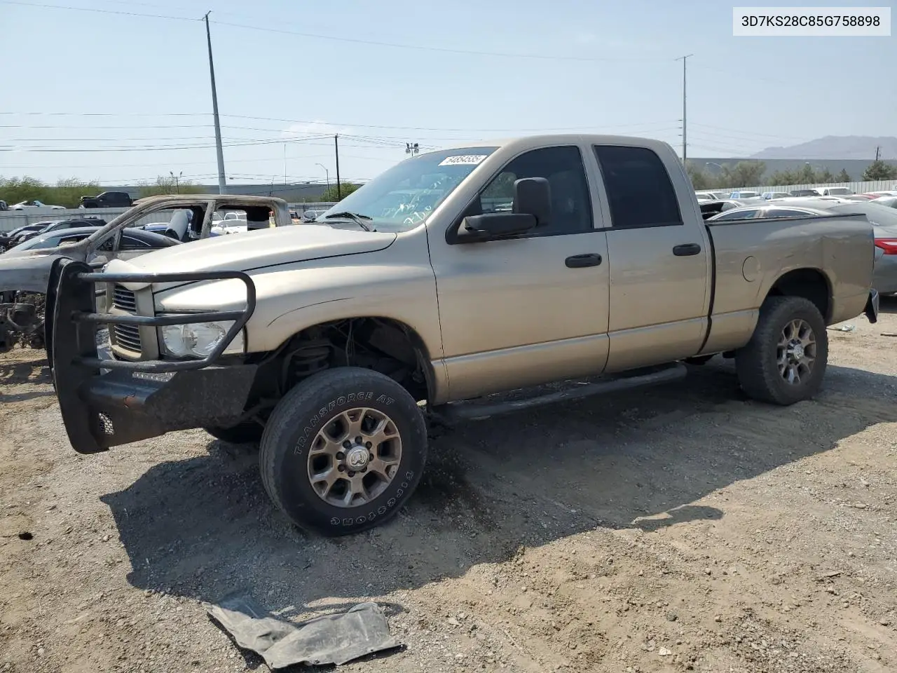 2005 Dodge Ram 2500 St VIN: 3D7KS28C85G758898 Lot: 64854535
