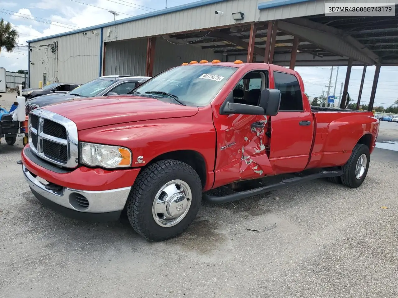 2005 Dodge Ram 3500 St VIN: 3D7MR48C05G743179 Lot: 65716215
