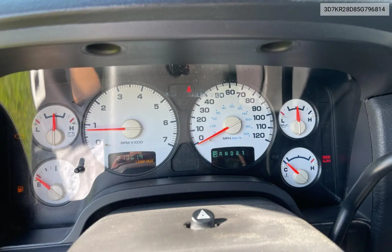 2005 Dodge Ram 2500 St VIN: 3D7KR28D85G796814 Lot: 66040635