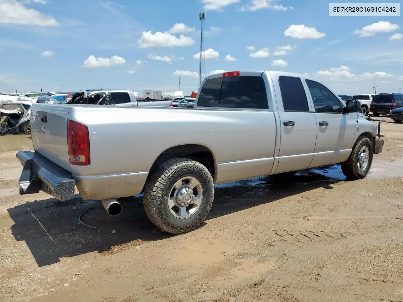 2006 Dodge Ram 2500 St VIN: 3D7KR28C16G104242 Lot: 62666975