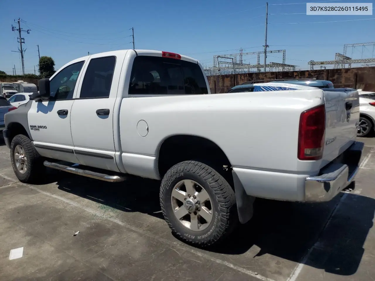 2006 Dodge Ram 2500 St VIN: 3D7KS28C26G115495 Lot: 63101975