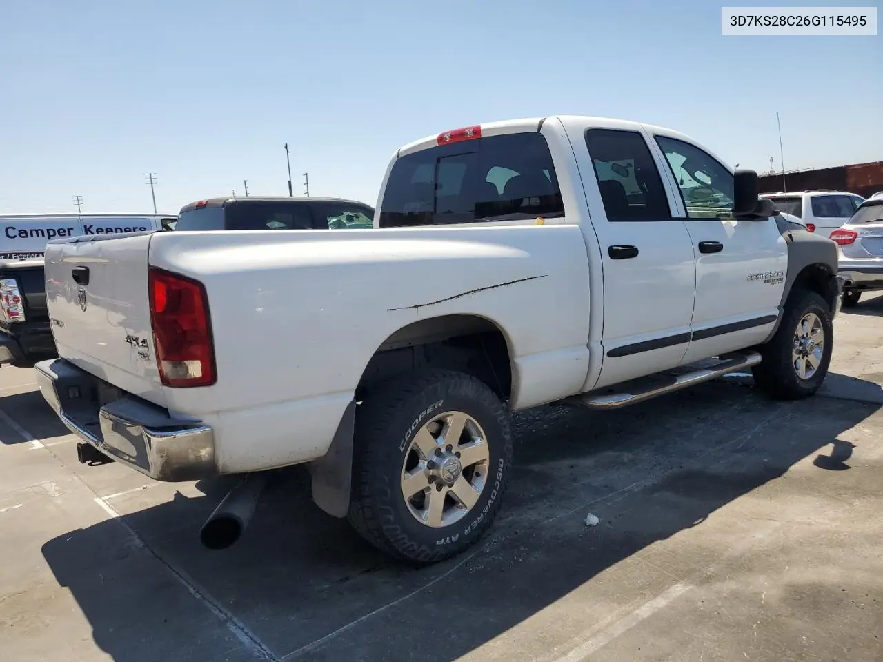 2006 Dodge Ram 2500 St VIN: 3D7KS28C26G115495 Lot: 63101975