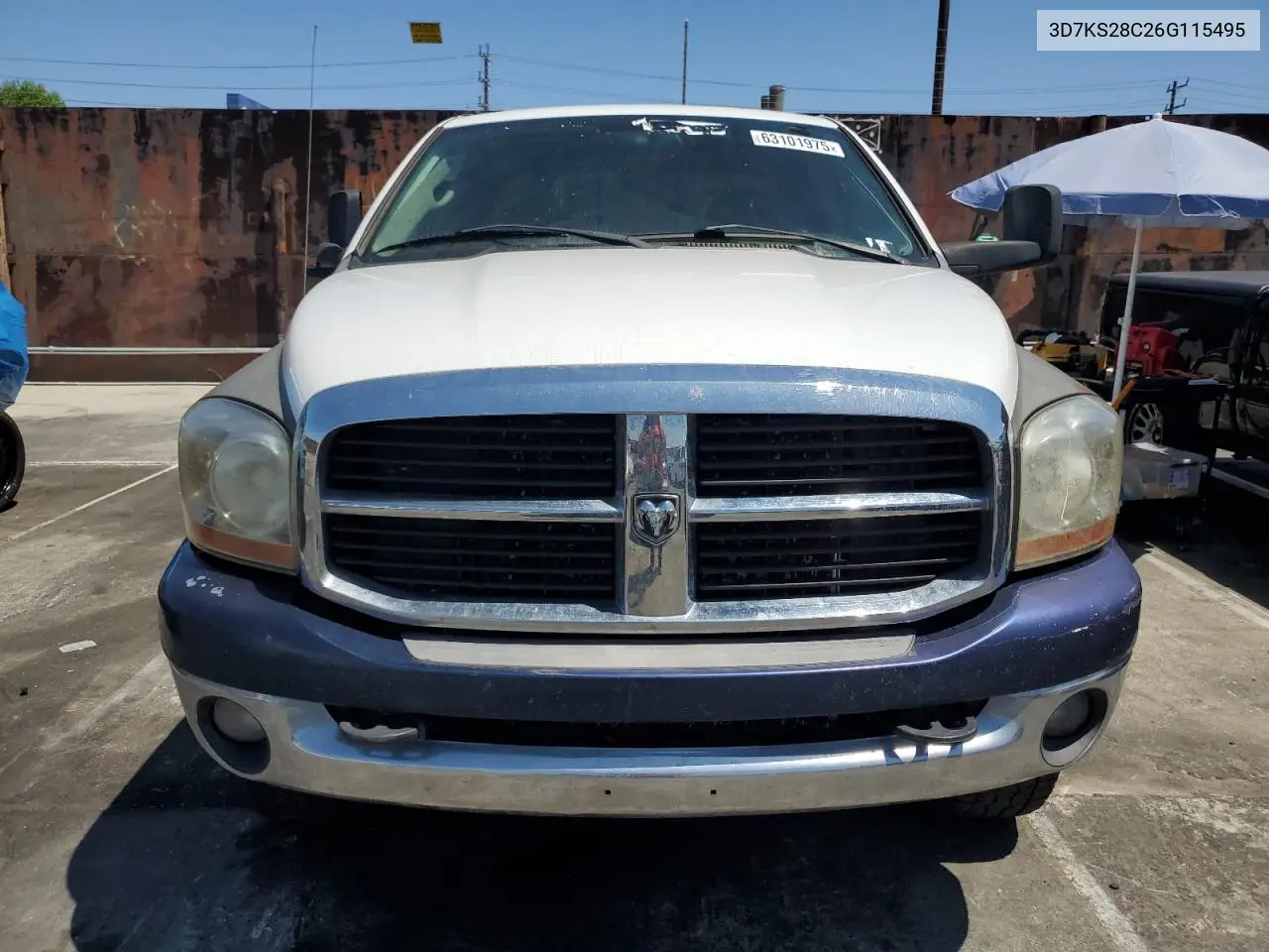 2006 Dodge Ram 2500 St VIN: 3D7KS28C26G115495 Lot: 63101975