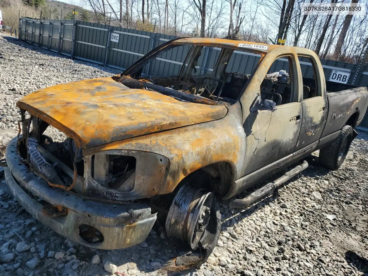 2007 Dodge Ram 2500 St VIN: 3D7KS28A17G818330 Lot: 53971845