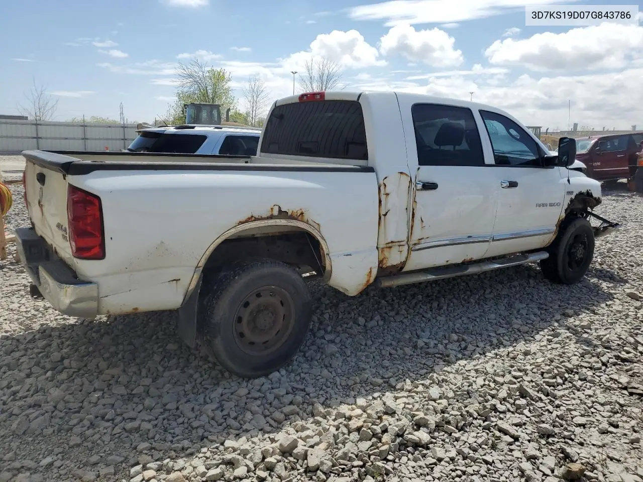2007 Dodge Ram 1500 VIN: 3D7KS19D07G843786 Lot: 56903235