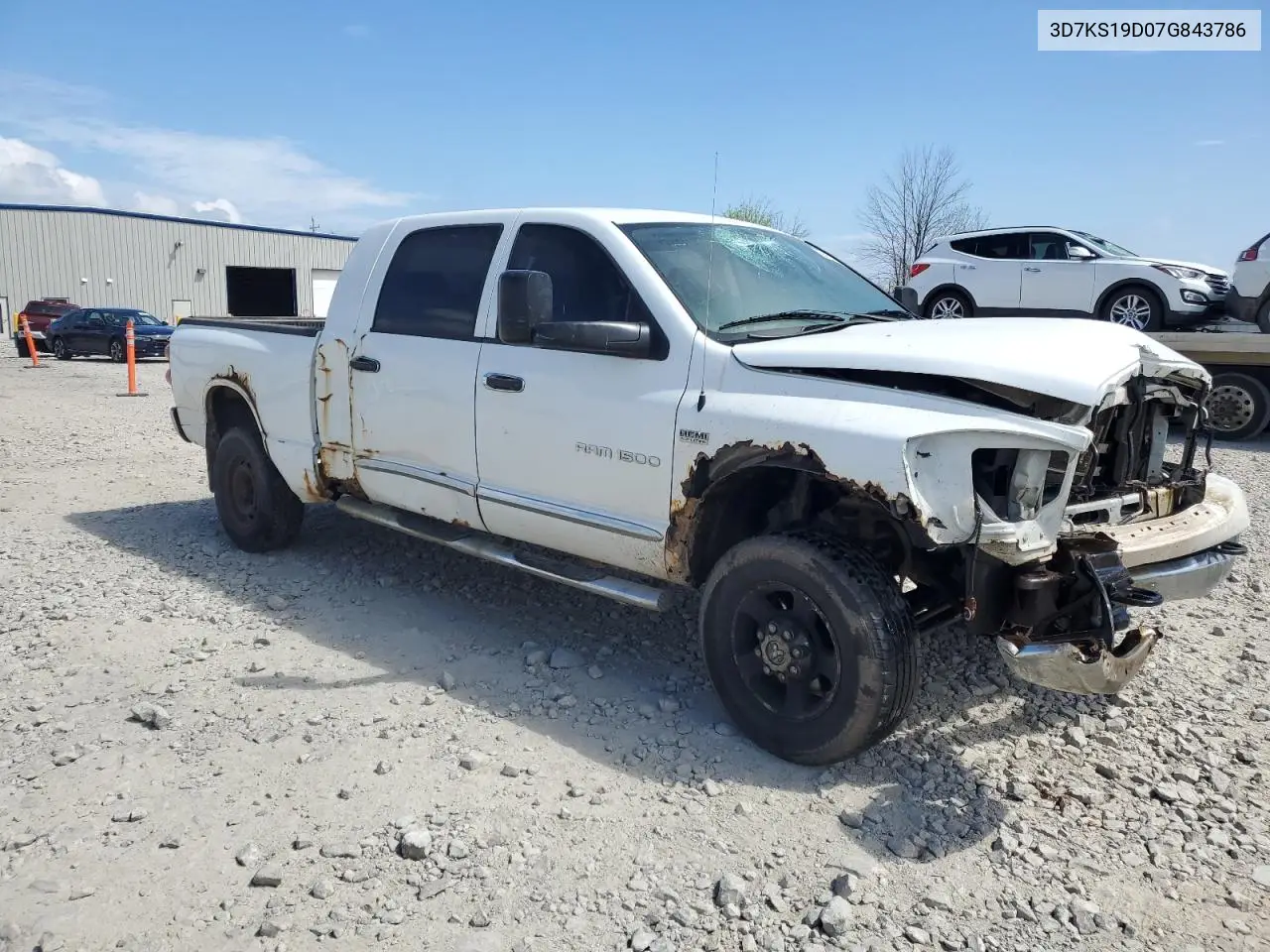 2007 Dodge Ram 1500 VIN: 3D7KS19D07G843786 Lot: 56903235