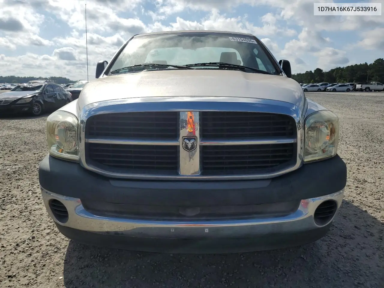2007 Dodge Ram 1500 St VIN: 1D7HA16K67J533916 Lot: 63154035