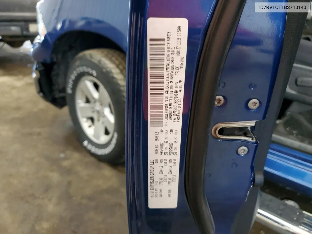 2011 Dodge Ram 1500 VIN: 1D7RV1CT1BS710140 Lot: 62433275