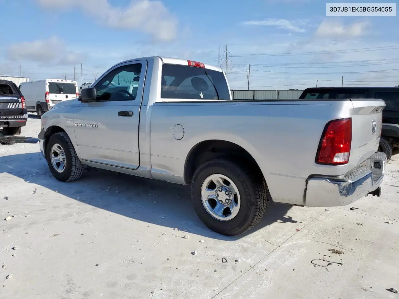 2011 Dodge Ram 1500 VIN: 3D7JB1EK5BG554055 Lot: 62883075