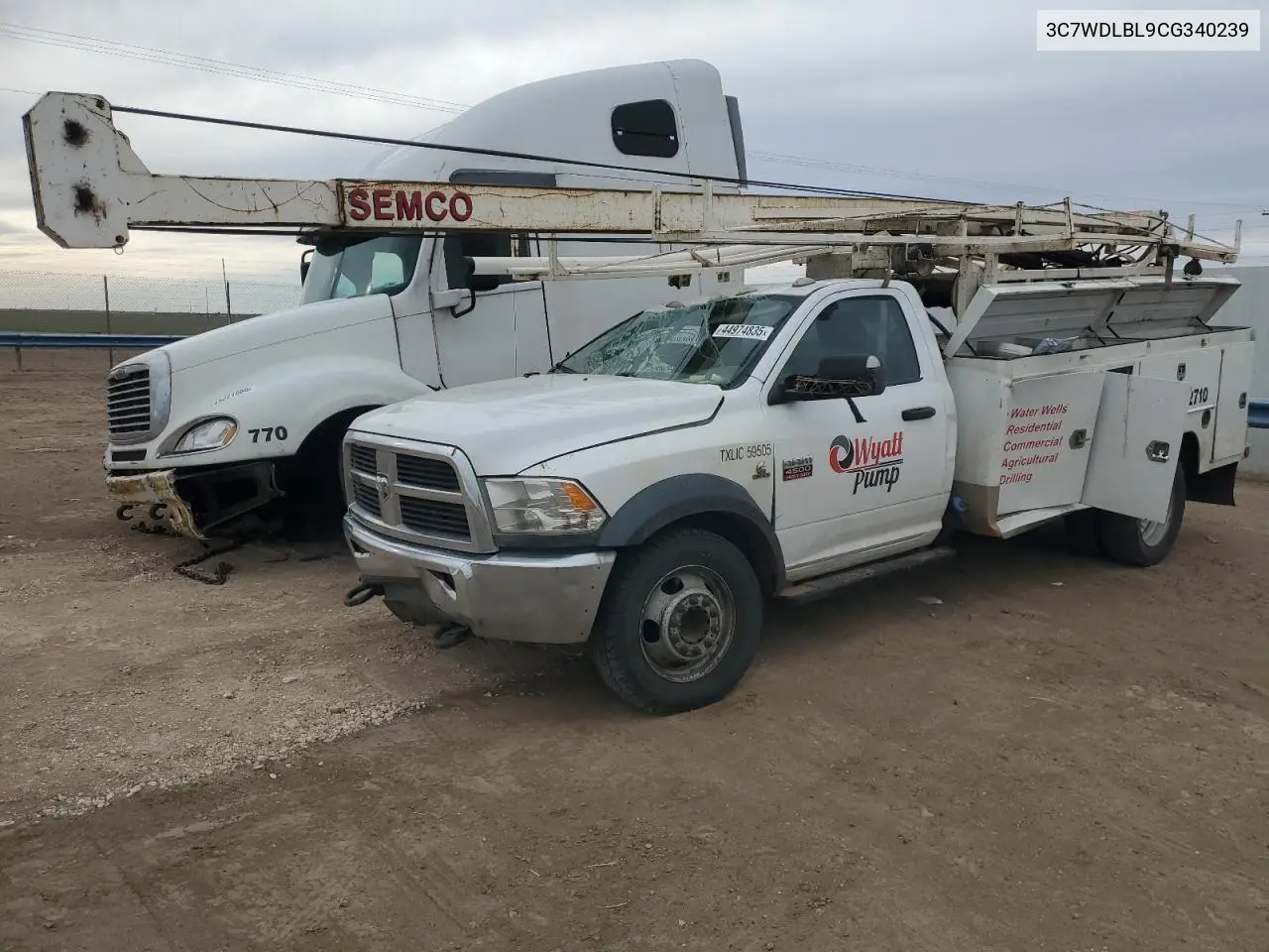 2012 Dodge Ram 4500 St VIN: 3C7WDLBL9CG340239 Lot: 44974835