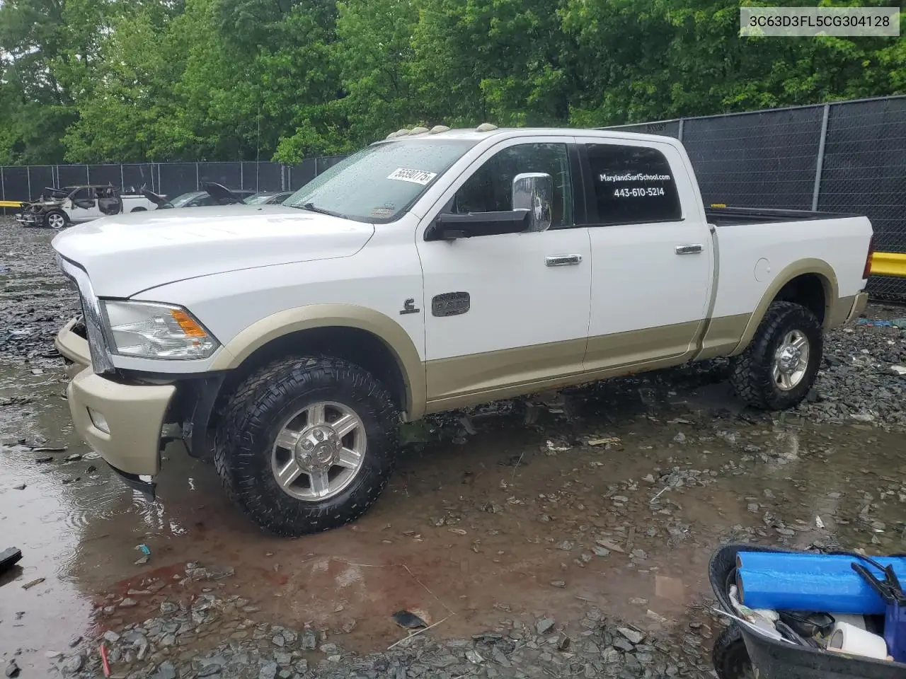 2012 Dodge Ram 3500 Longhorn VIN: 3C63D3FL5CG304128 Lot: 56590775
