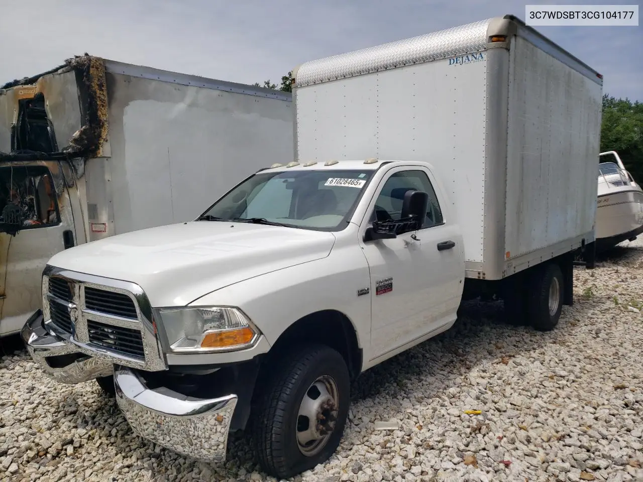 2012 Dodge Ram 3500 St VIN: 3C7WDSBT3CG104177 Lot: 61028465