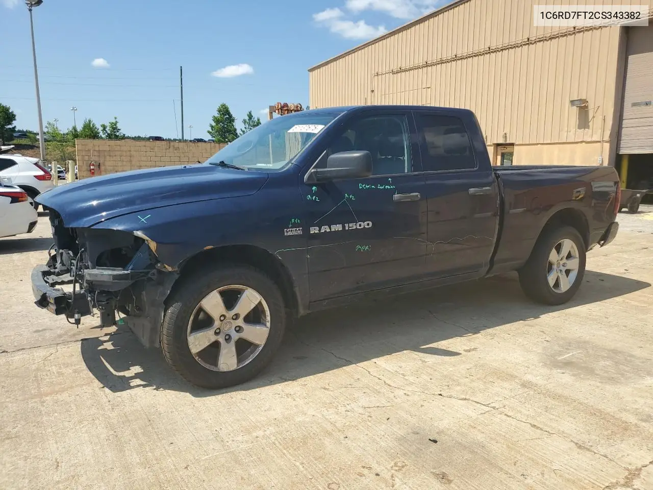 2012 Dodge Ram 1500 St VIN: 1C6RD7FT2CS343382 Lot: 61137675