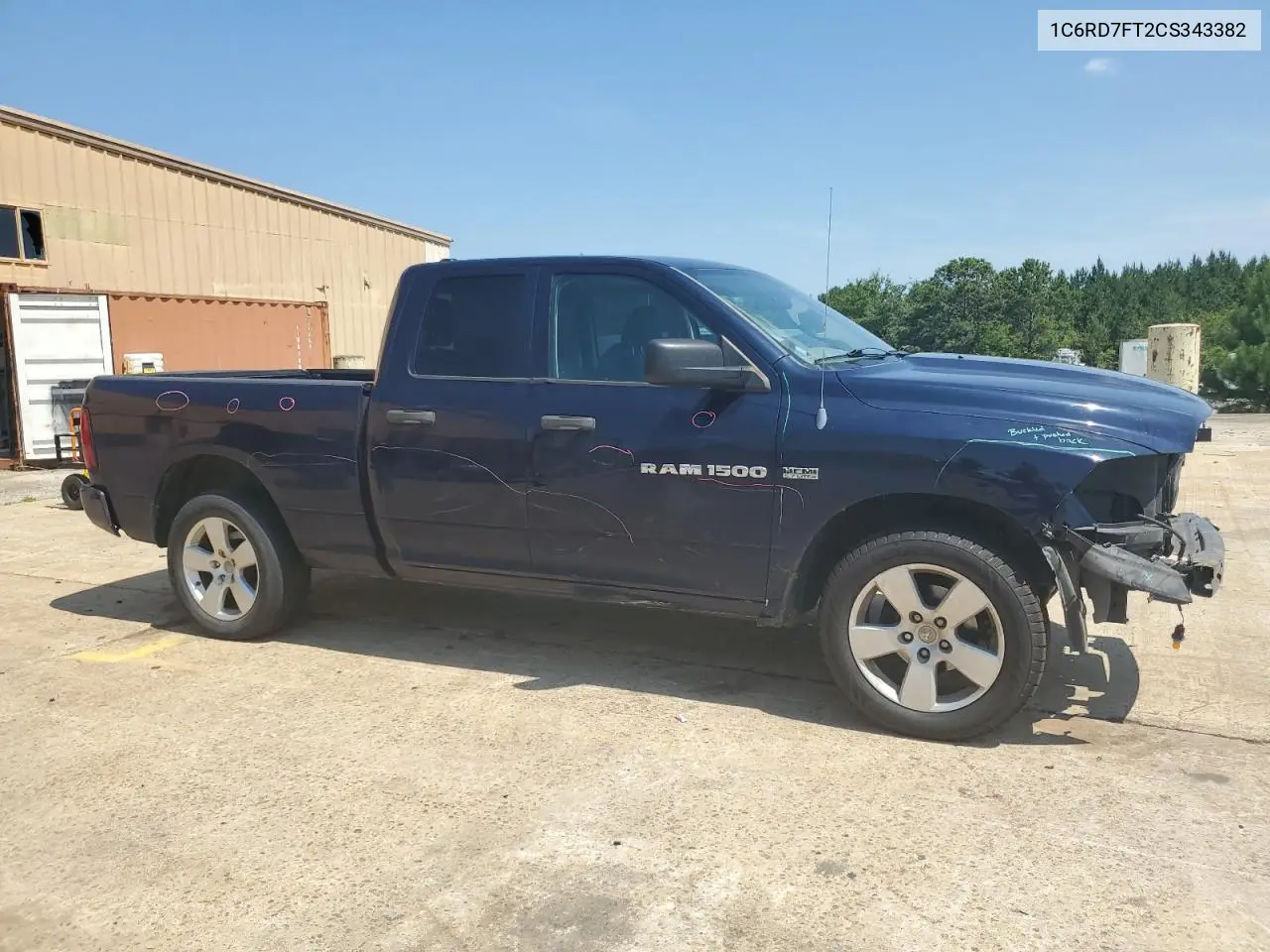 2012 Dodge Ram 1500 St VIN: 1C6RD7FT2CS343382 Lot: 61137675
