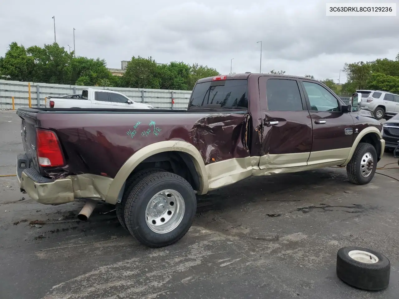2012 Dodge Ram 3500 Longhorn VIN: 3C63DRKL8CG129236 Lot: 61392355