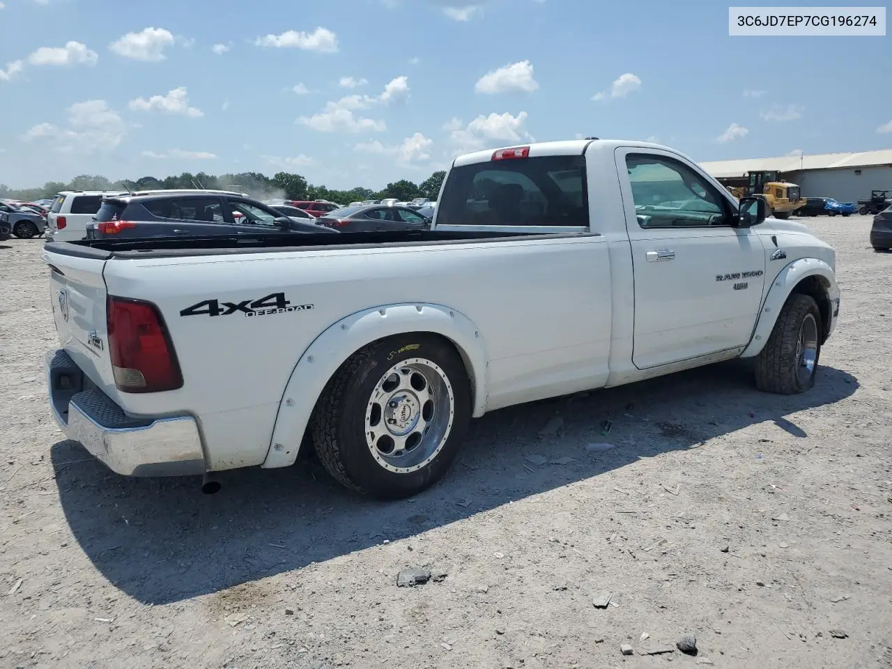2012 Dodge Ram 1500 Slt VIN: 3C6JD7EP7CG196274 Lot: 62011985