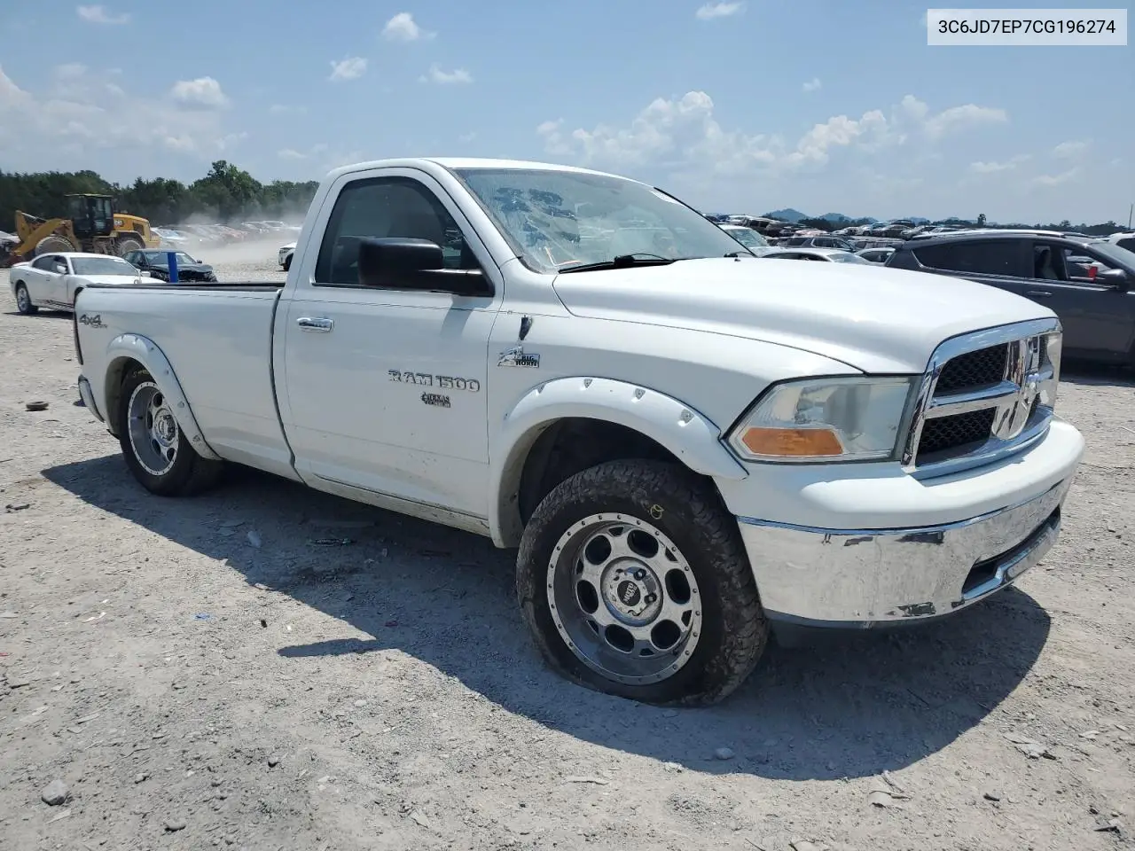 2012 Dodge Ram 1500 Slt VIN: 3C6JD7EP7CG196274 Lot: 62011985