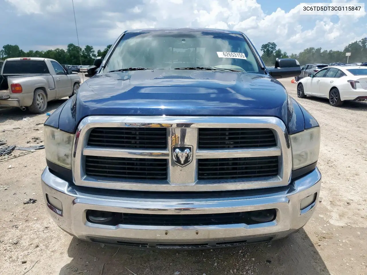 2012 Dodge Ram 2500 Slt VIN: 3C6TD5DT3CG115847 Lot: 62653155