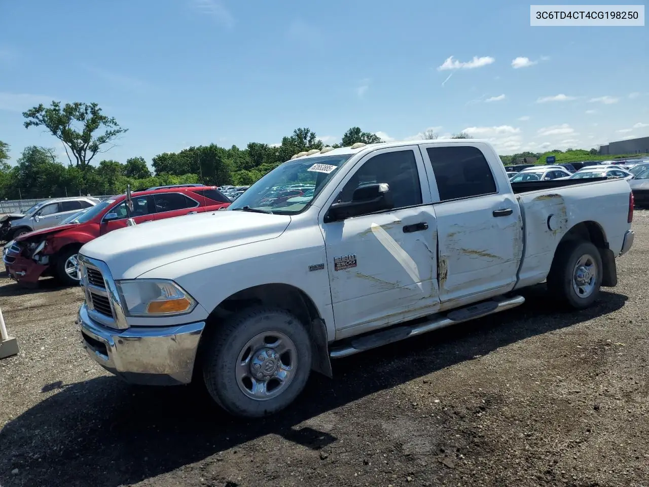 2012 Dodge Ram 2500 St VIN: 3C6TD4CT4CG198250 Lot: 62653885