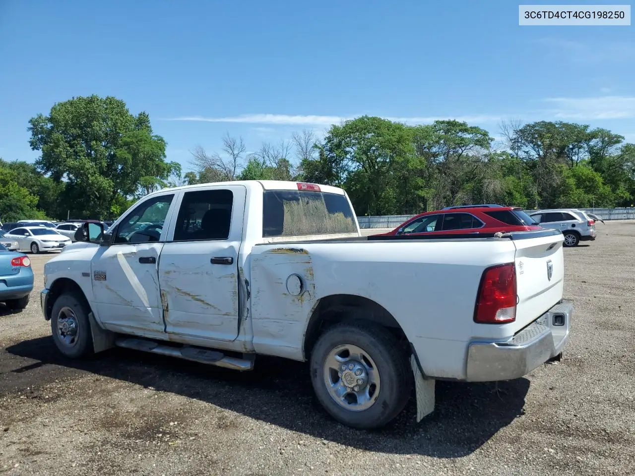 2012 Dodge Ram 2500 St VIN: 3C6TD4CT4CG198250 Lot: 62653885