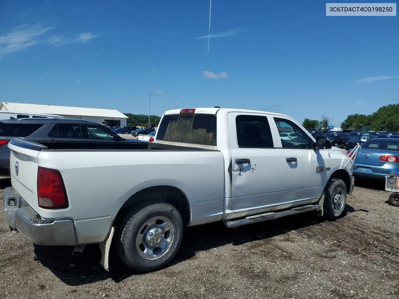 2012 Dodge Ram 2500 St VIN: 3C6TD4CT4CG198250 Lot: 62653885