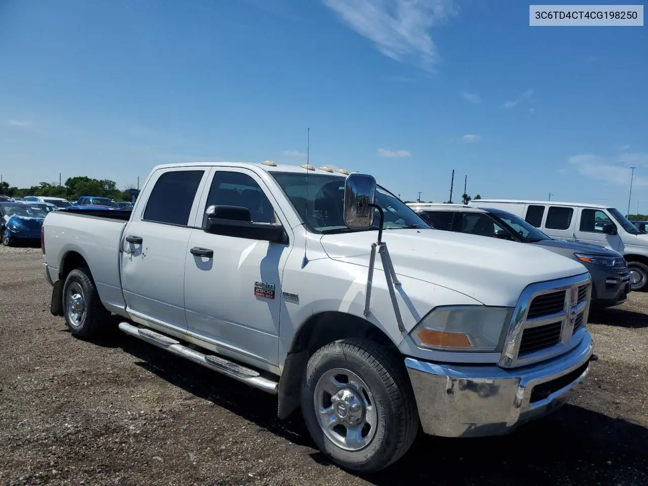2012 Dodge Ram 2500 St VIN: 3C6TD4CT4CG198250 Lot: 62653885