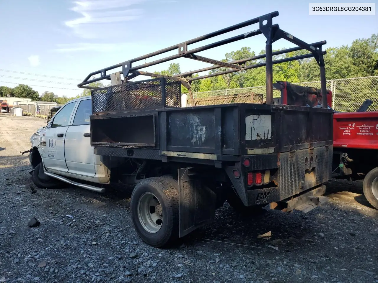 2012 Dodge Ram 3500 St VIN: 3C63DRGL8CG204381 Lot: 63213055
