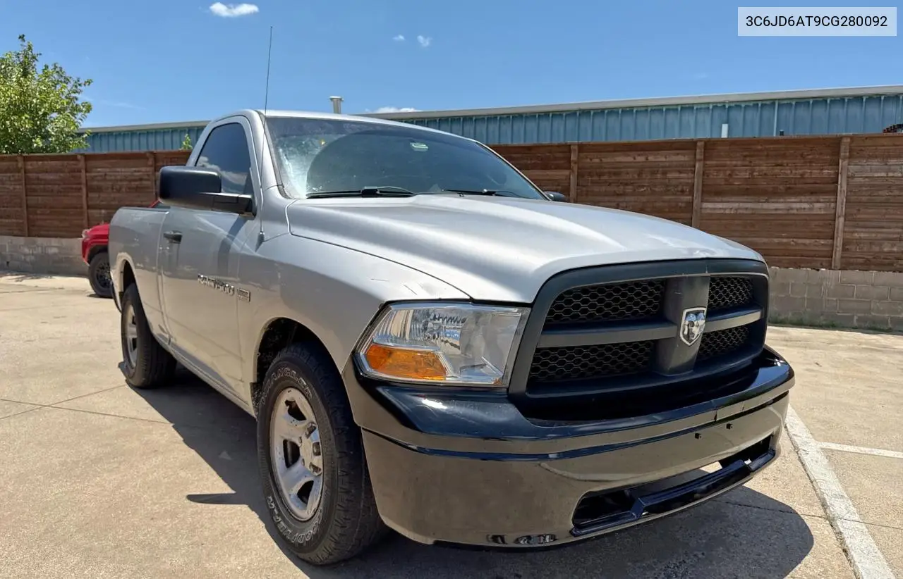 2012 Dodge Ram 1500 St VIN: 3C6JD6AT9CG280092 Lot: 63375375