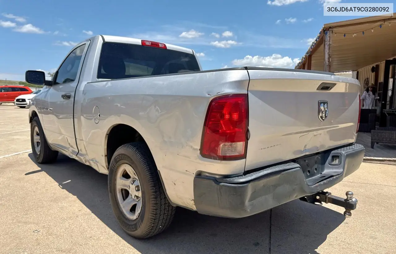 2012 Dodge Ram 1500 St VIN: 3C6JD6AT9CG280092 Lot: 63375375