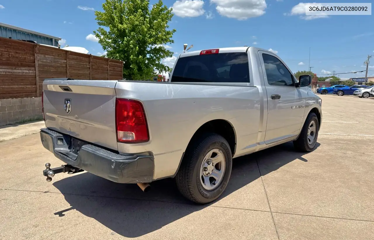 2012 Dodge Ram 1500 St VIN: 3C6JD6AT9CG280092 Lot: 63375375